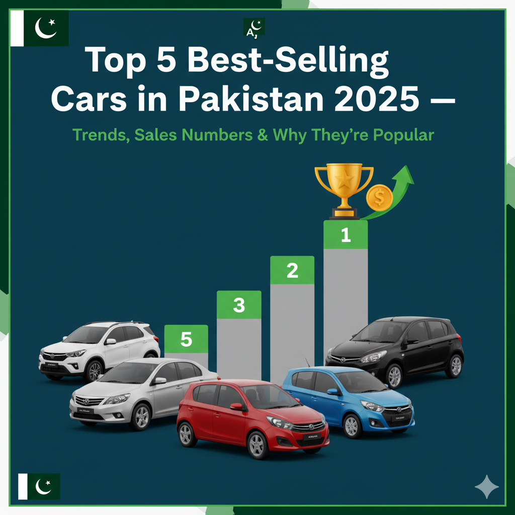 📊 Top 5 Best-Selling Cars in Pakistan 2025 — Trends, Sales Numbers & Why They’re Popular